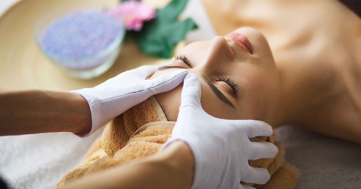 Relaxing facial treatment at West County Med Spa in Manchester, Missouri